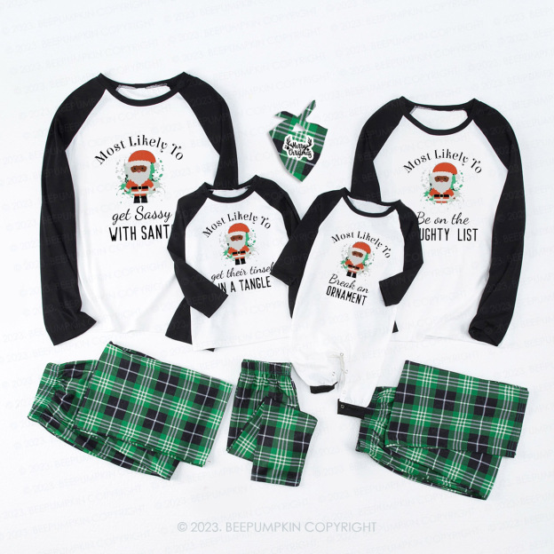 Santa Family Matching Christmas Pajamas Beepumpkin