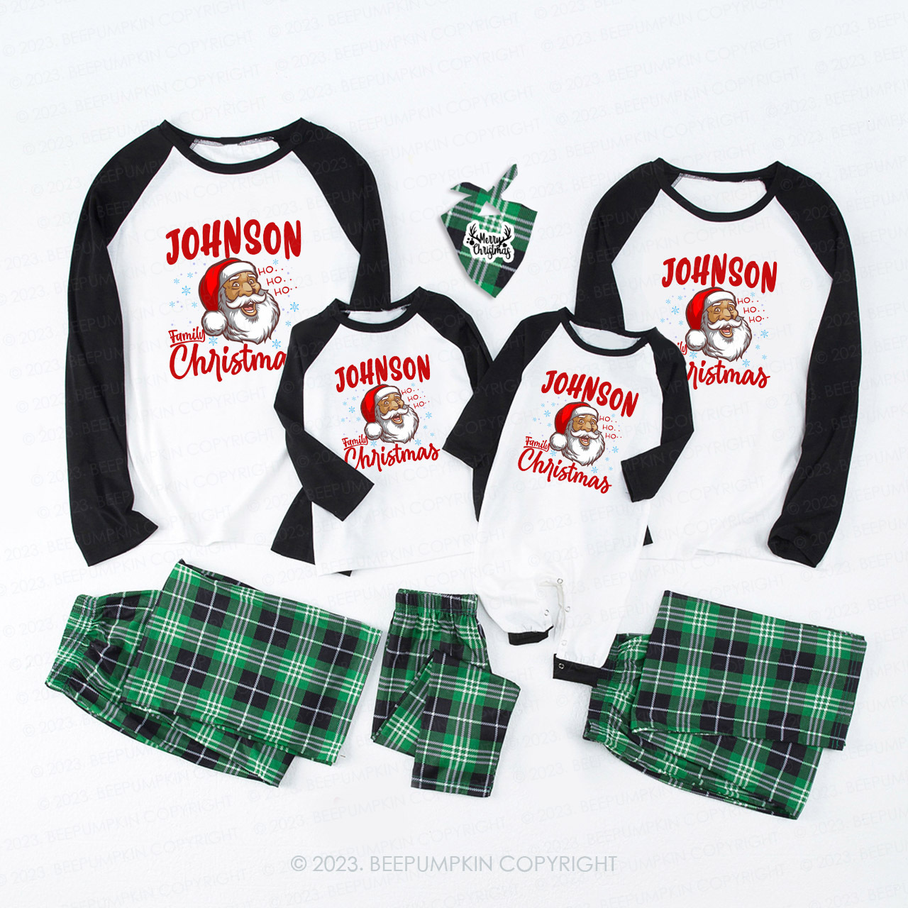 Santa Claus Jonhson Family Matching Pajamas Beepumpkin