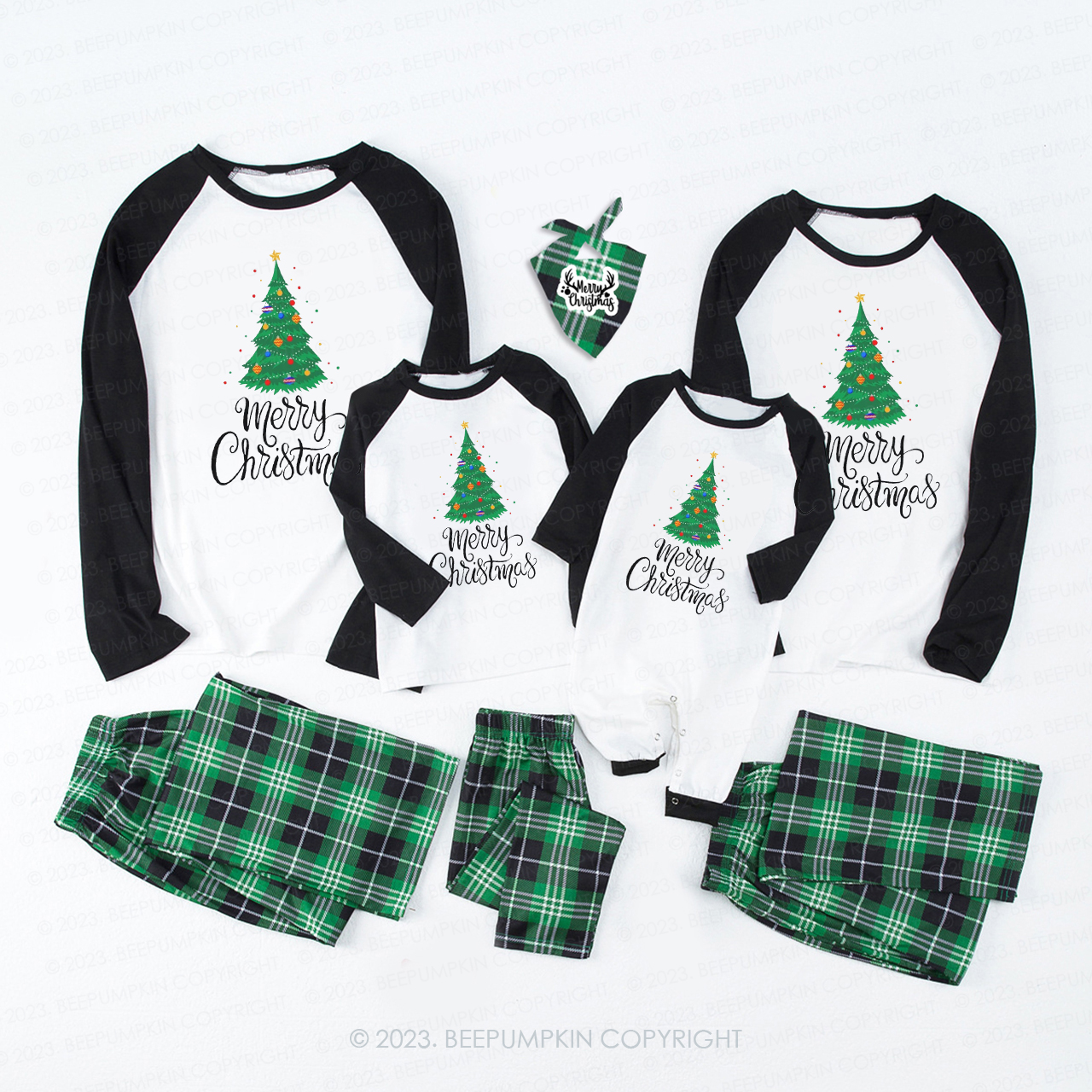 Merry Christmas Tree Pajamas For Family Beepumpkin