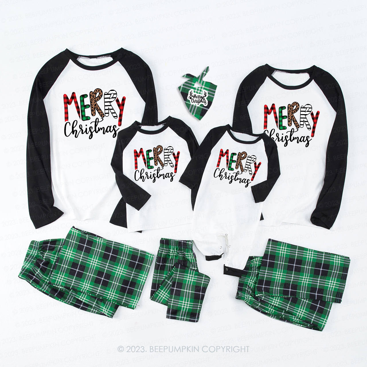 Merry Christmas Buffalo Plaid Matching Pajamas For Family Beepumpkin