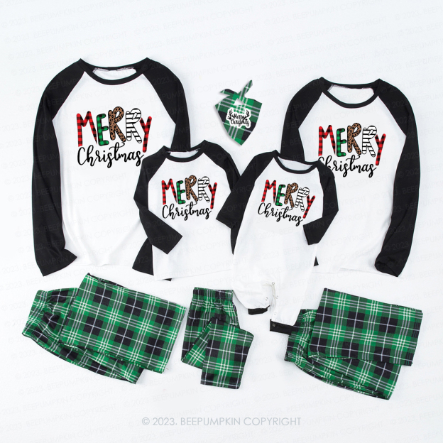 Merry Christmas Buffalo Plaid Matching Pajamas For Family Beepumpkin
