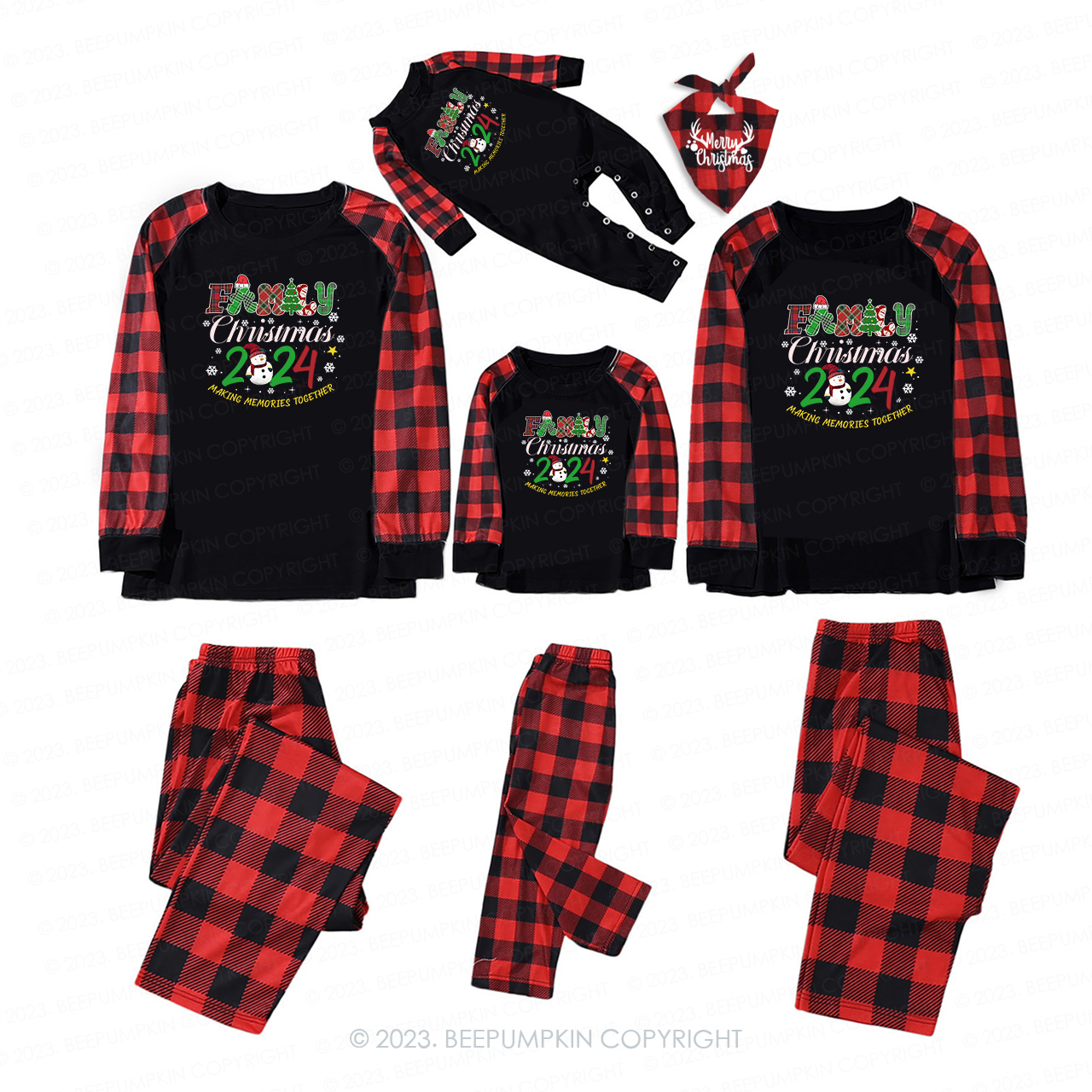Make Memories Together at Christmas Matching Pajamas For Family Beepumpkin