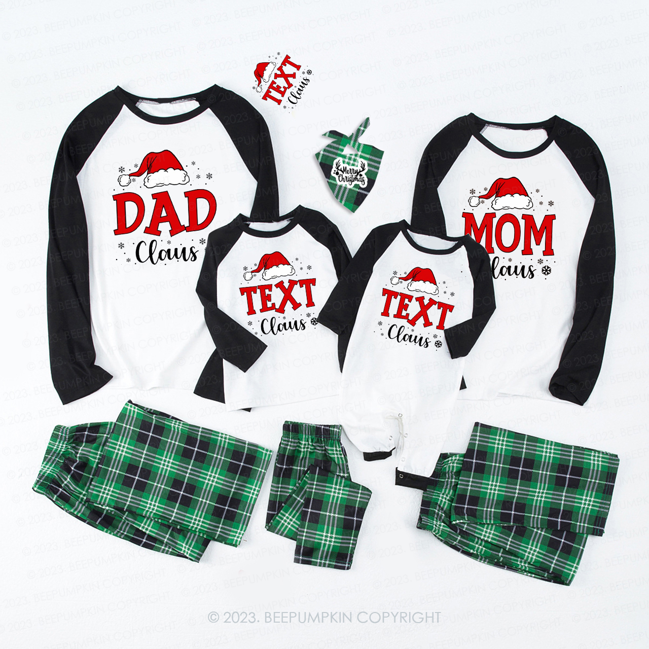 Custom Family Santa Claus Christmas Party Matching Pajamas Beepumpkin