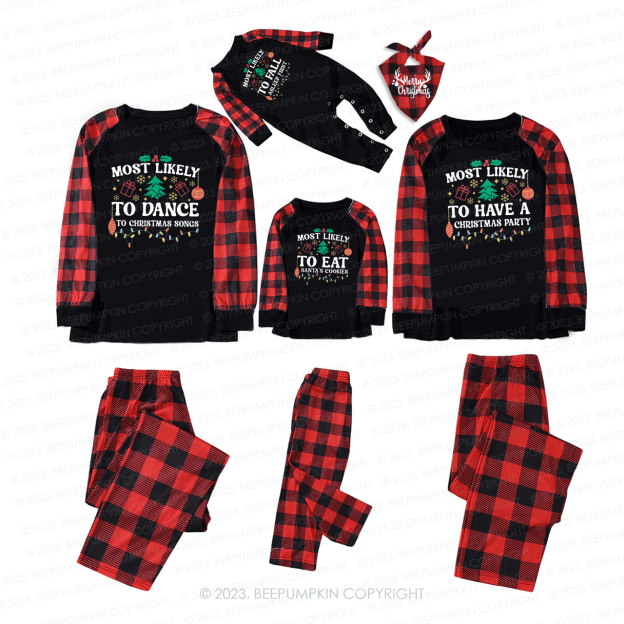 Personalized 2023 Christmas Most Likely to Funny Everything Matching Pajamas Beepumpkin