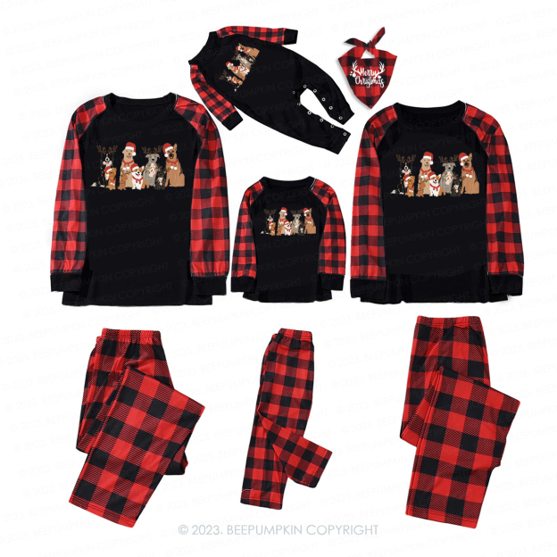 Happy Christmas Life for Dogs Family Matching Pajamas Beepumpkin