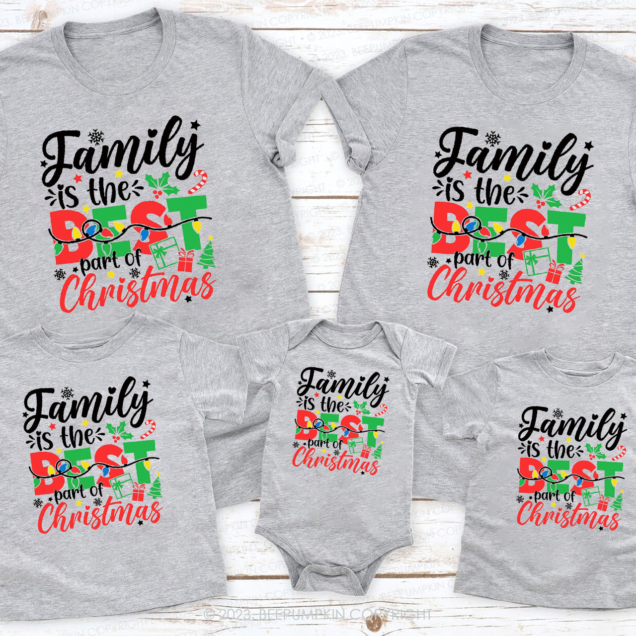 Family Is The Best Part Of Christmas Matching Shirts Beepumpkin