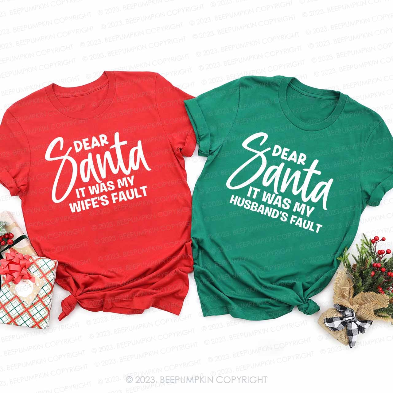 Christmas Dear Santa Family Matching Shirts Beepumpkin