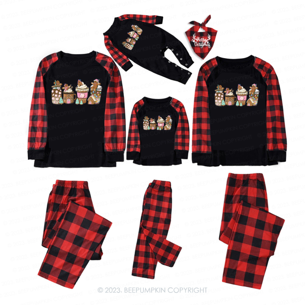 Gingerbread Man Soaked in Coffee Family Matching Pajamas Beepumpkin