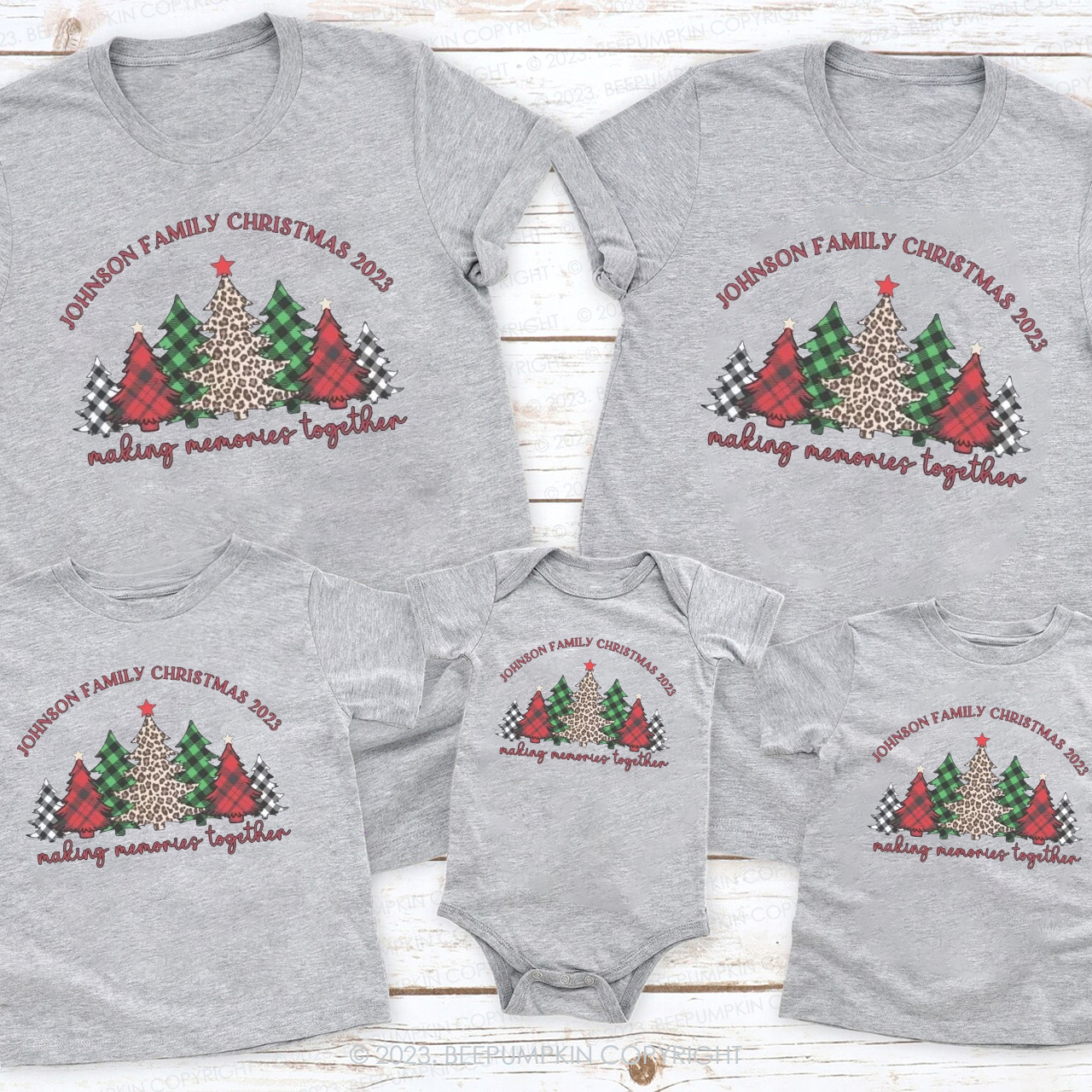Personalized Family Christmas  Make MemoriesSquad Family Matching Tees Beepumpkin