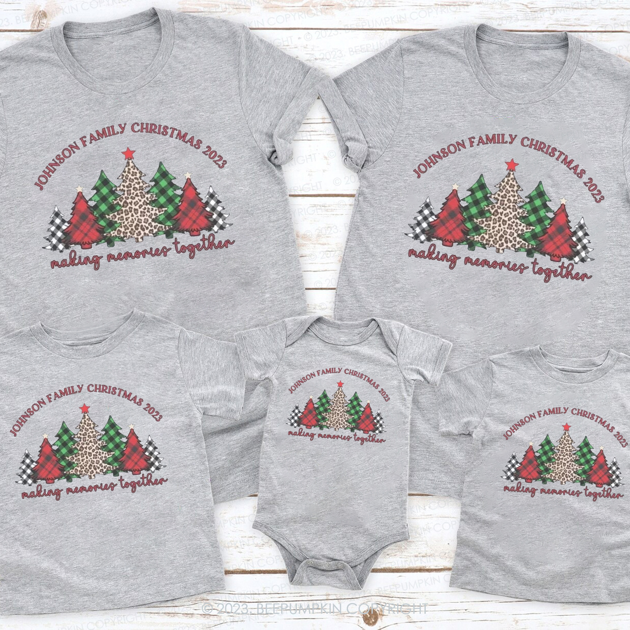 Personalized Family Christmas  Make MemoriesSquad Family Matching Tees Beepumpkin