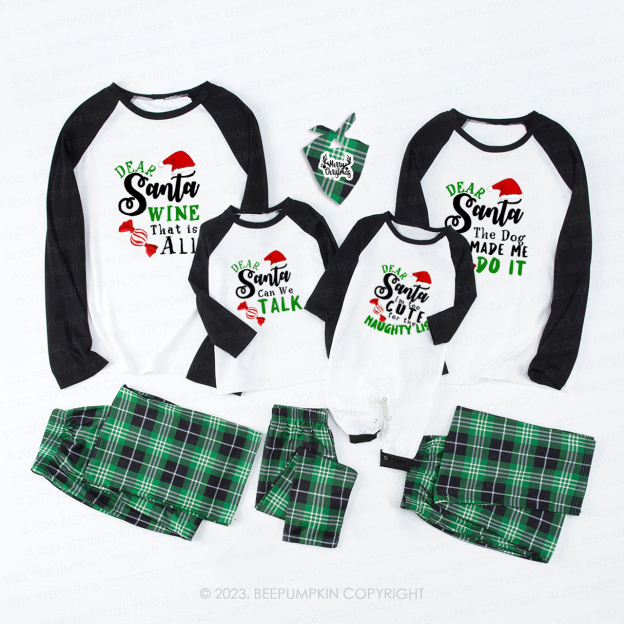 Personalized Dear Santa Life is Full of Surprises Family Matching Pajamas Beepumpkin