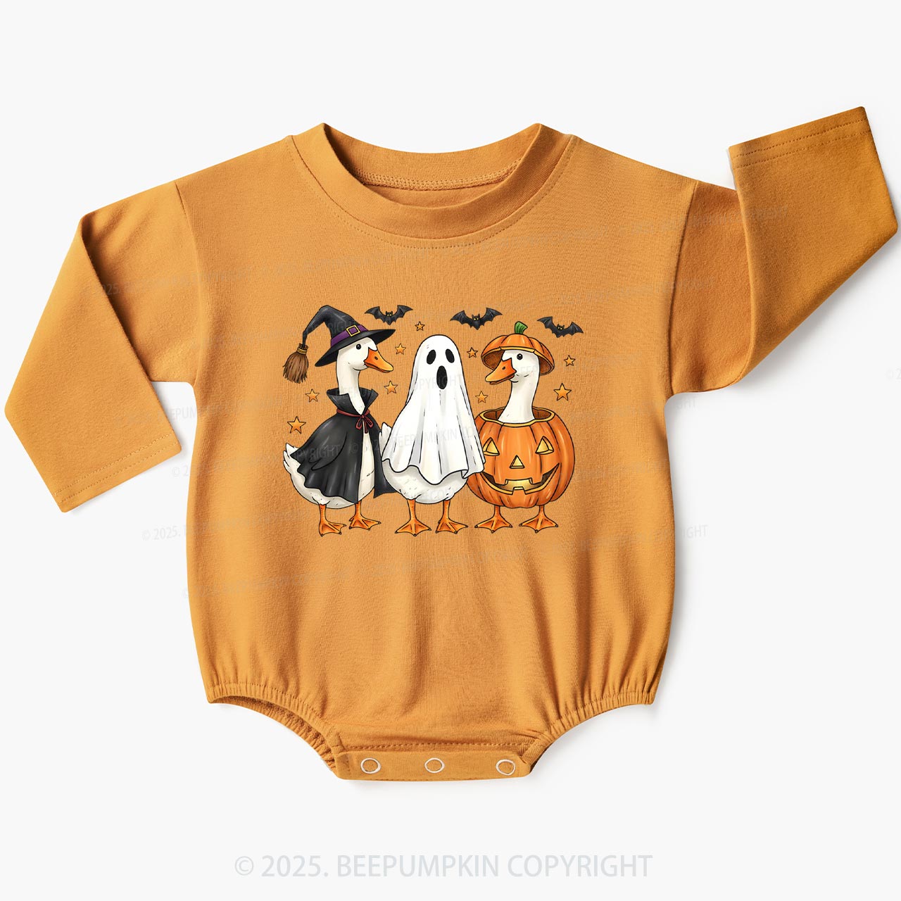 Goose Halloween Fall Baby Bubble Romper Beepumpkin
