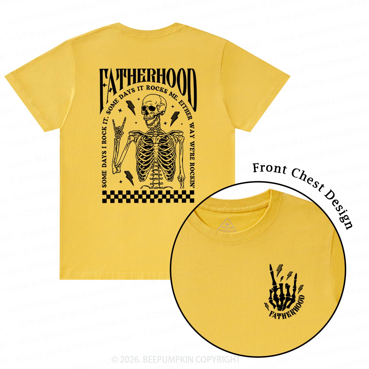 Fatherhood Funny Skeleton Retro T-Shirts