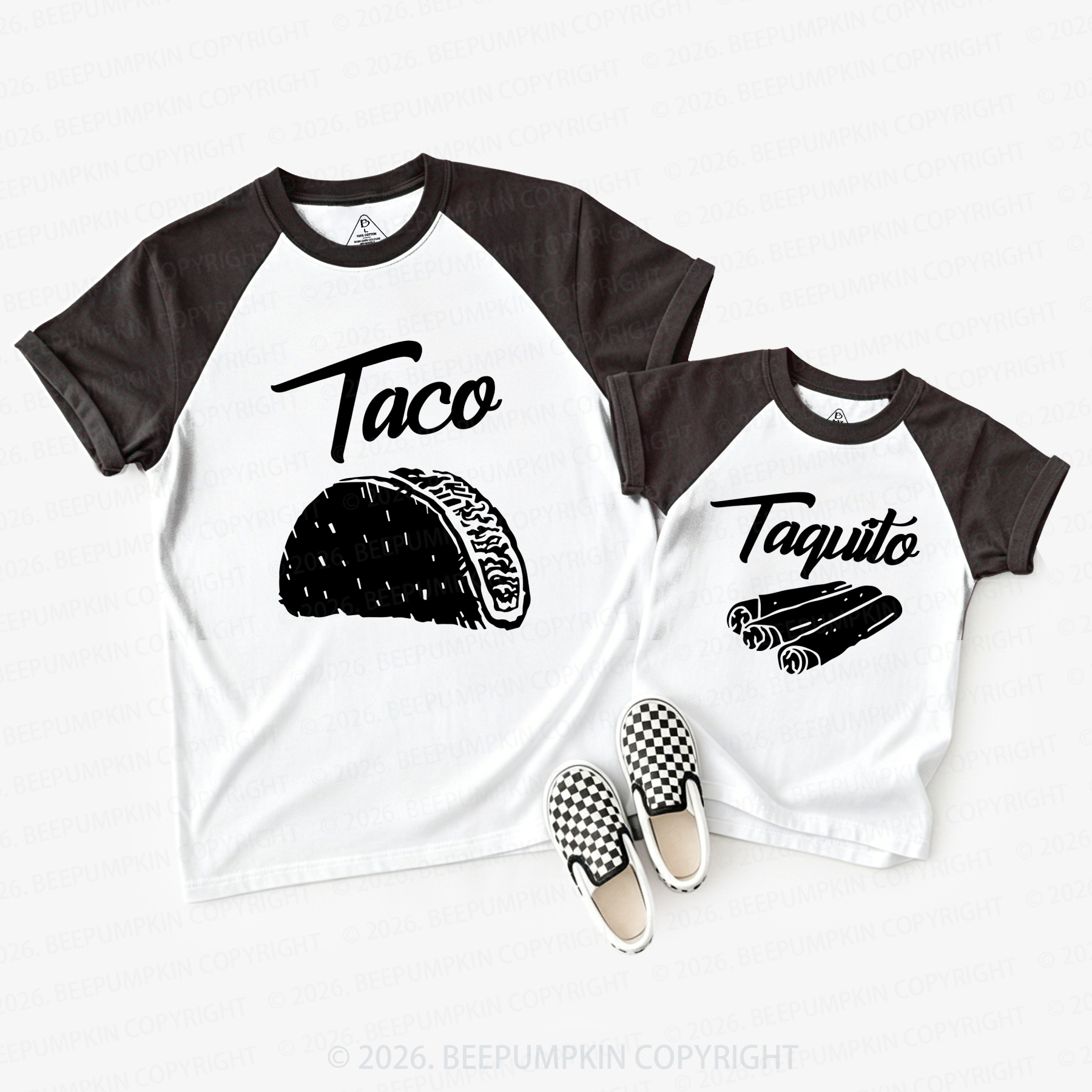 Taco & Taquito Dad&Me Raglan T-shirts