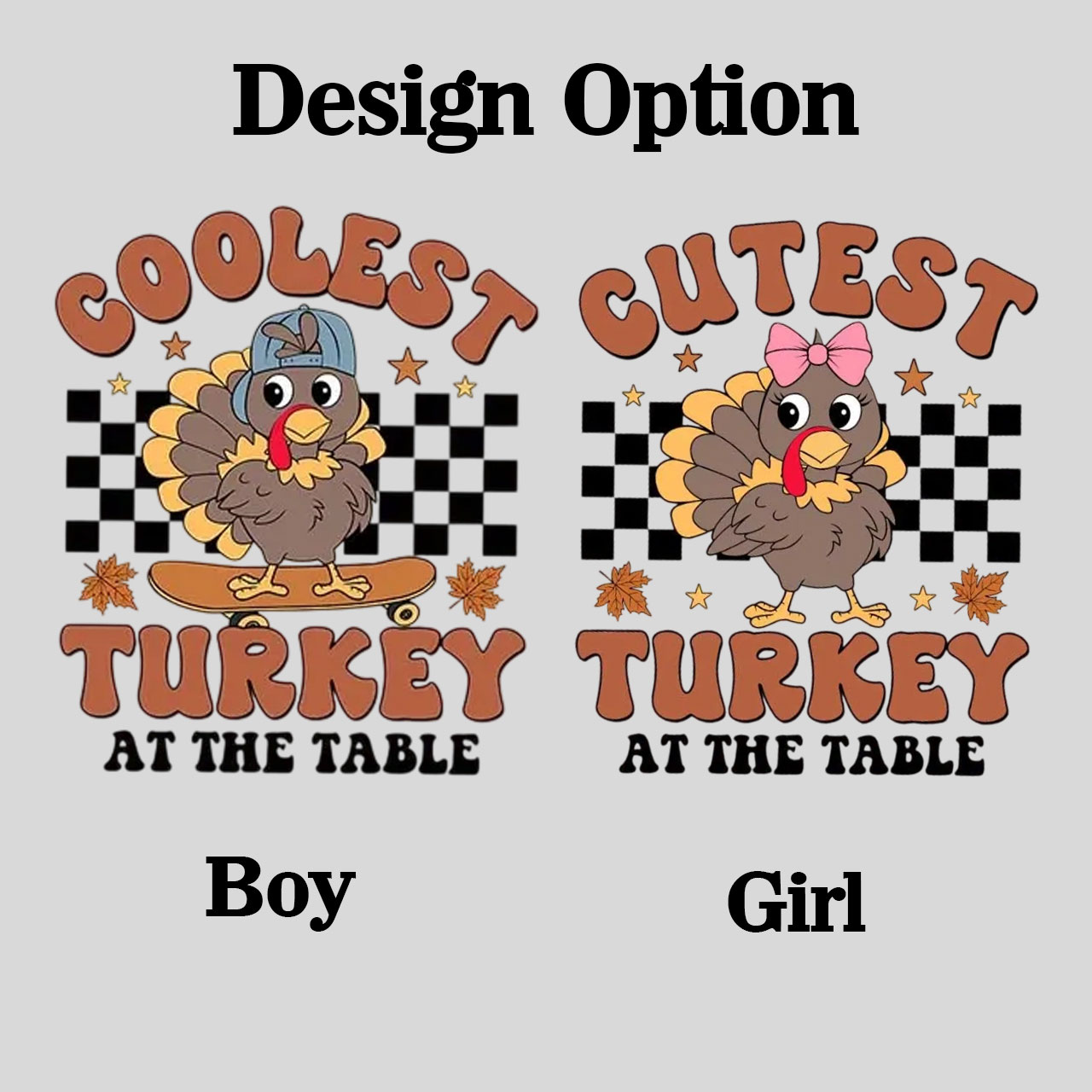 Coolest Turkey At The Table Thanksgiving Toddler&Kid's Tees Beepumpkin
