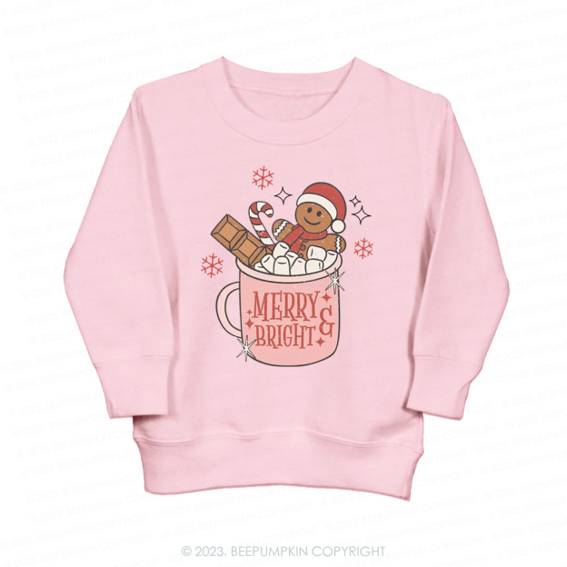 Hot Cocoa and Christmas Movies Christmas Kids Sweatshirt Beepumpkin