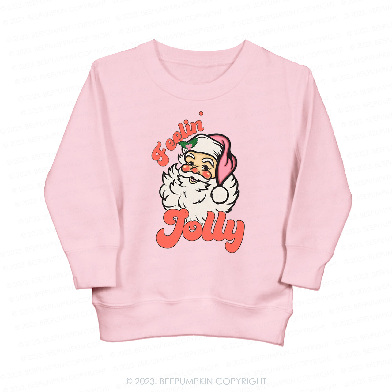 Christmas Santa Feeling Jolly Kids Sweatshirt Beepumpkin
