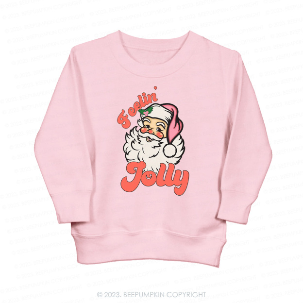 Christmas Santa Feeling Jolly Kids Sweatshirt Beepumpkin