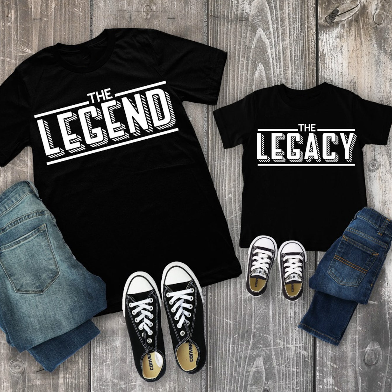 Legend & Legacy Matching Dad and me Bodysuit & Shirts