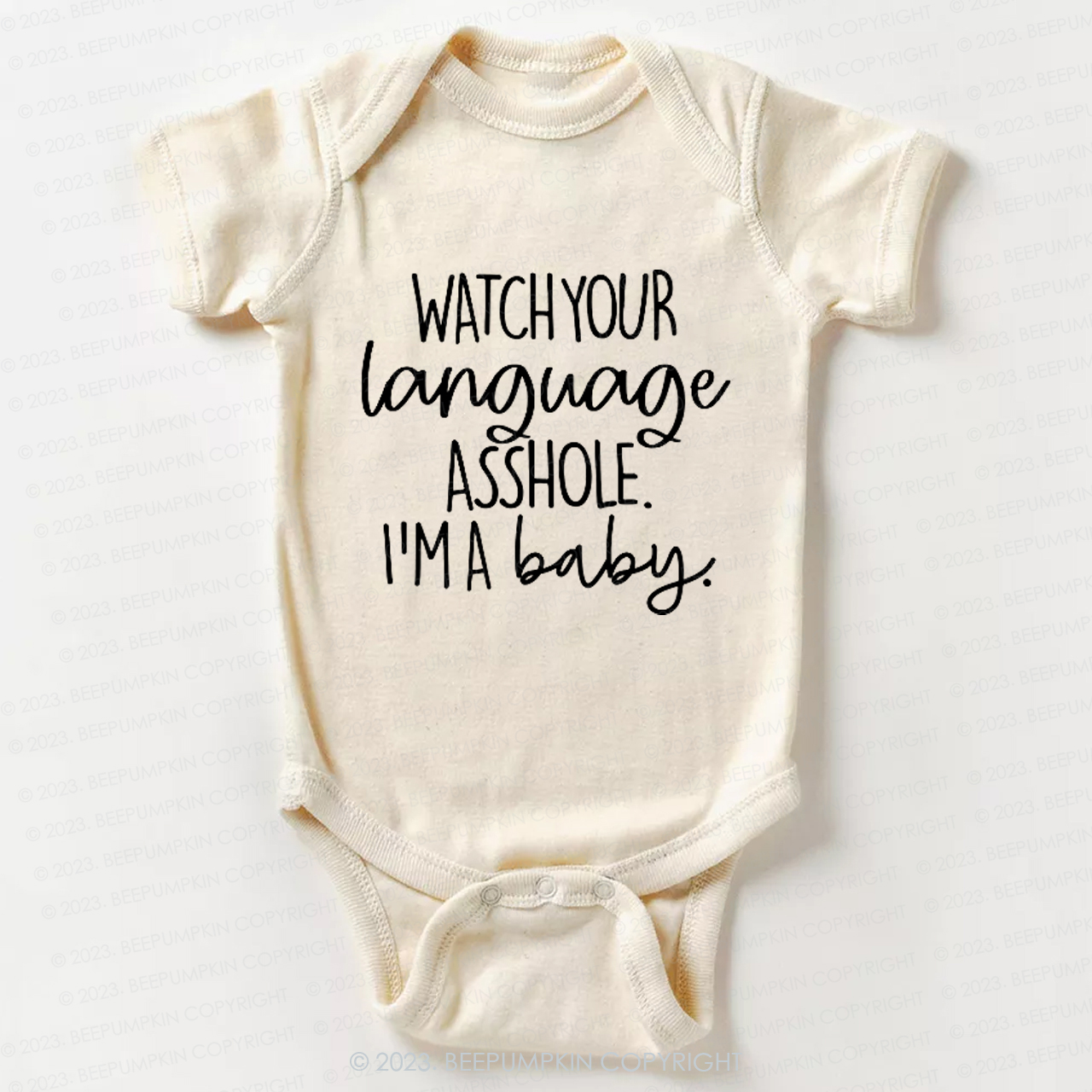 Watch Your Language A**Hole Funny Baby Bodysuit