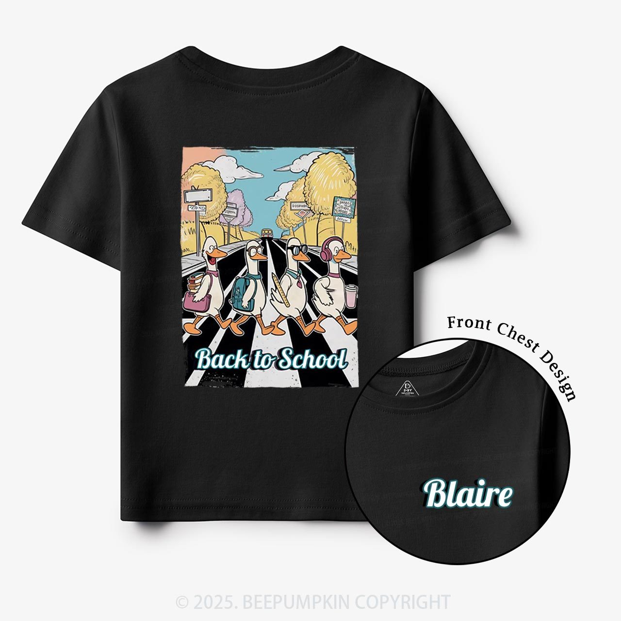 Personalized Silly Goose Back To School Toddler&Kid's Tees Beepumpkin