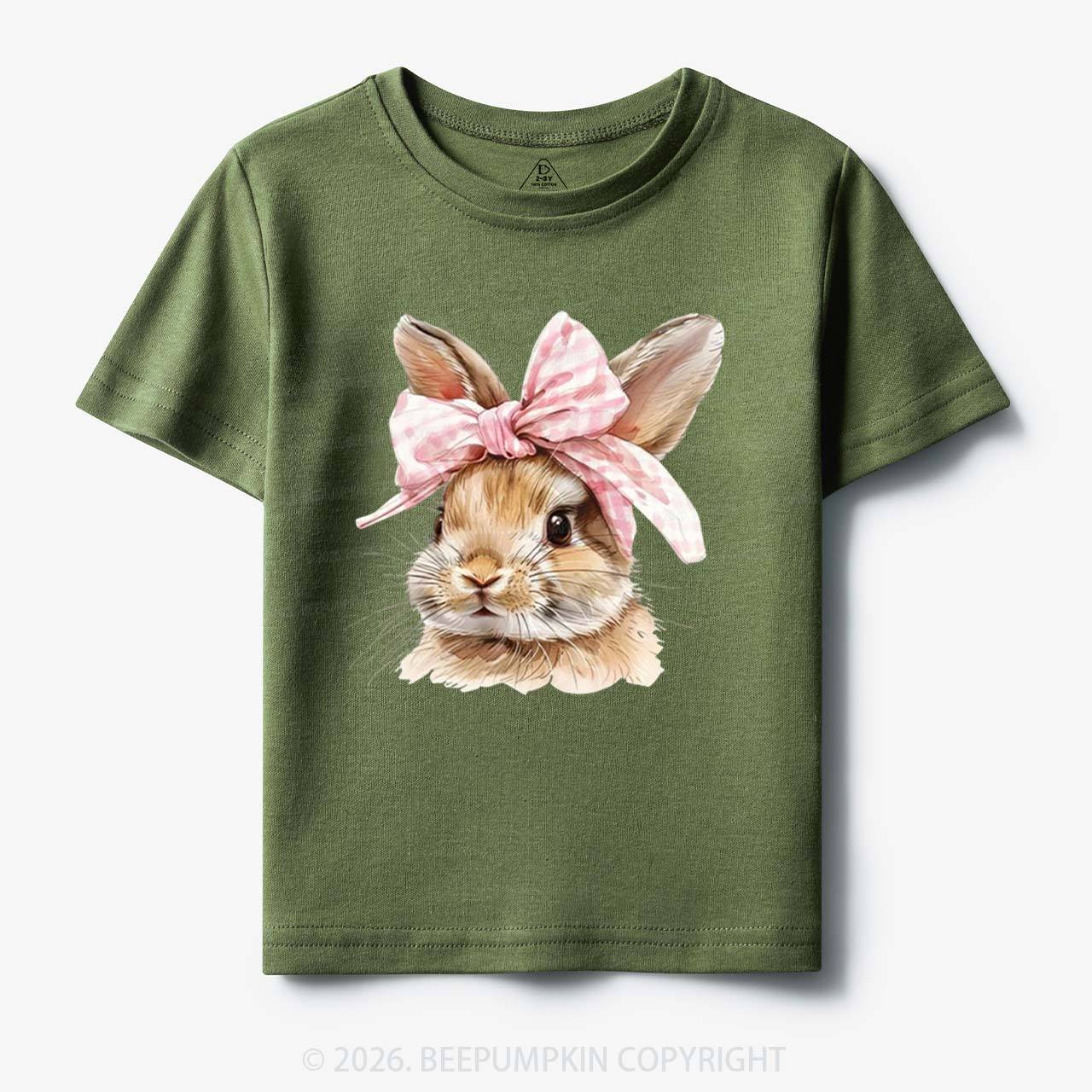 Cute Bunny with Bow Easter Toddler&Kid's Tees