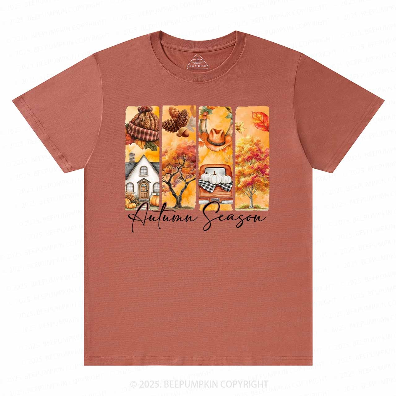 Cozy Autumn Season Brushstroke T-Shirts Beepumpkin