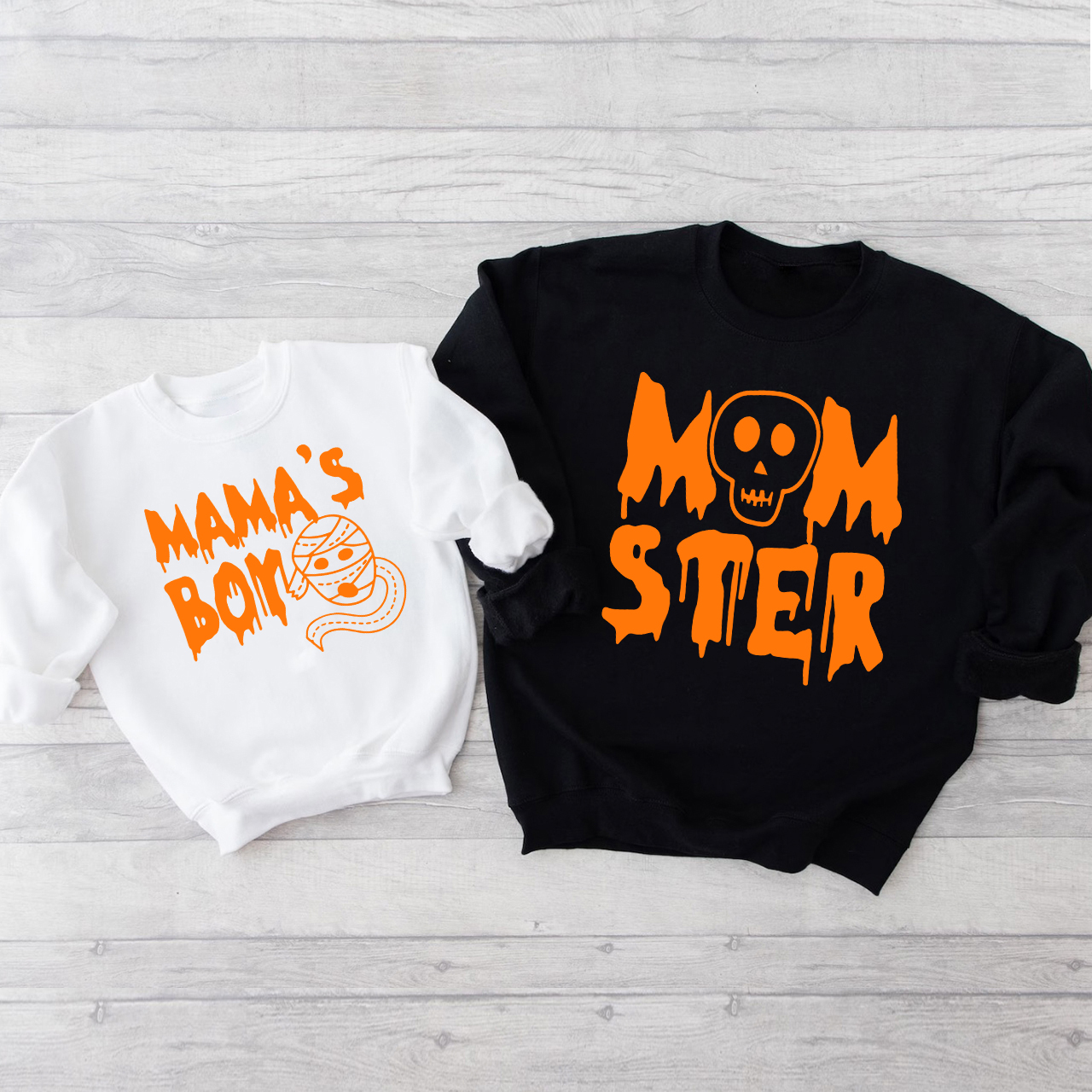 Halloween Momster & Mama's Kids Mom&Me Swetshirt