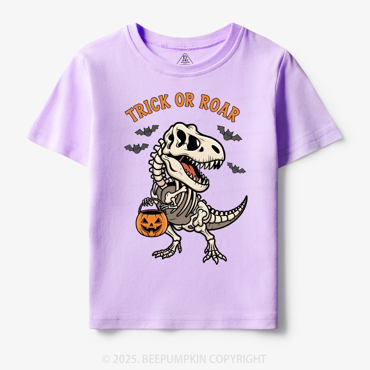 Trick Or Roar Dinosaur Halloween Toddler&Kid's Tees Beepumpkin