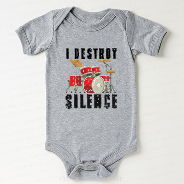 I Destroy Silence Bodysuit For Baby 8
