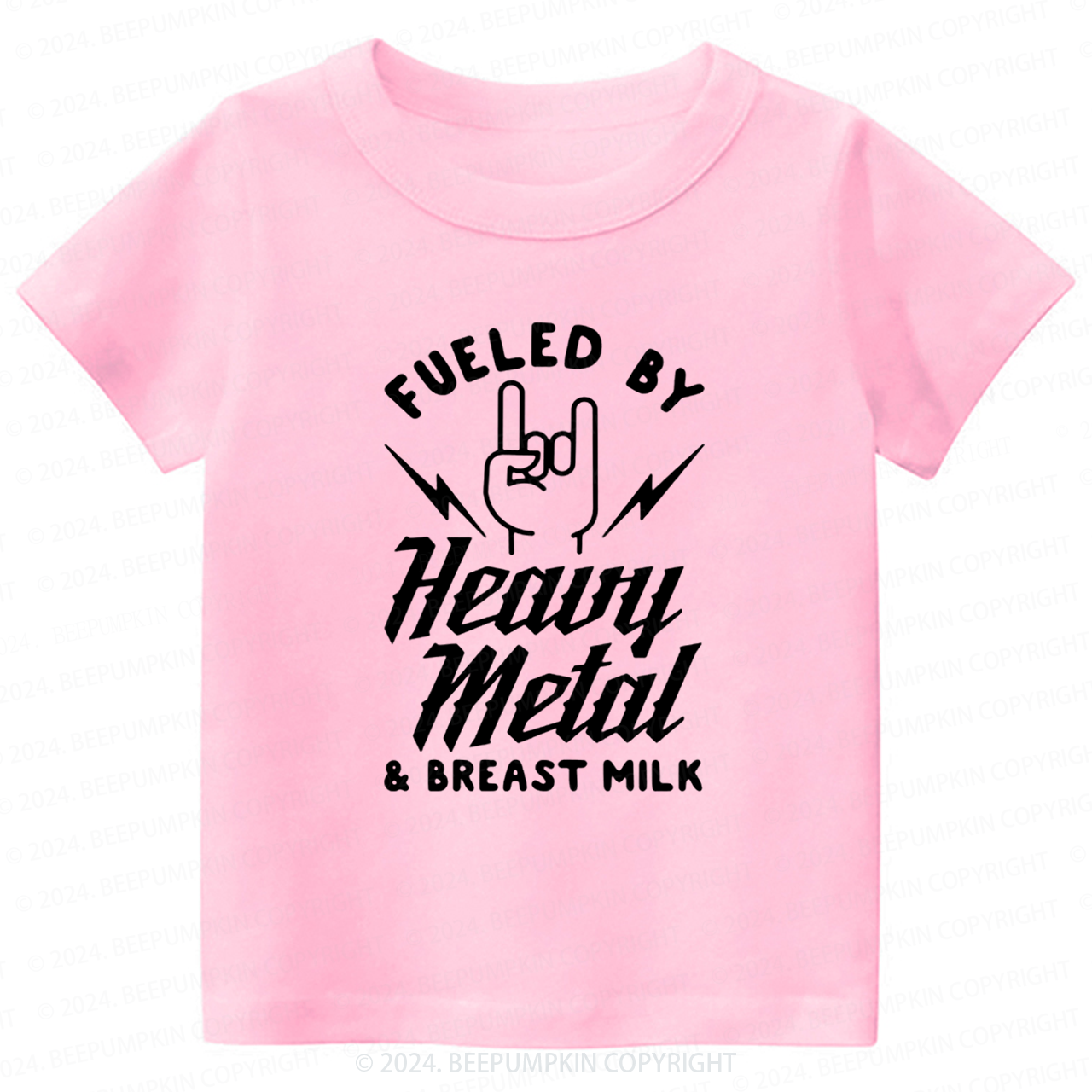 Fueled By Heavy Metal & Breast Milk Toddler&Kids Tees 8