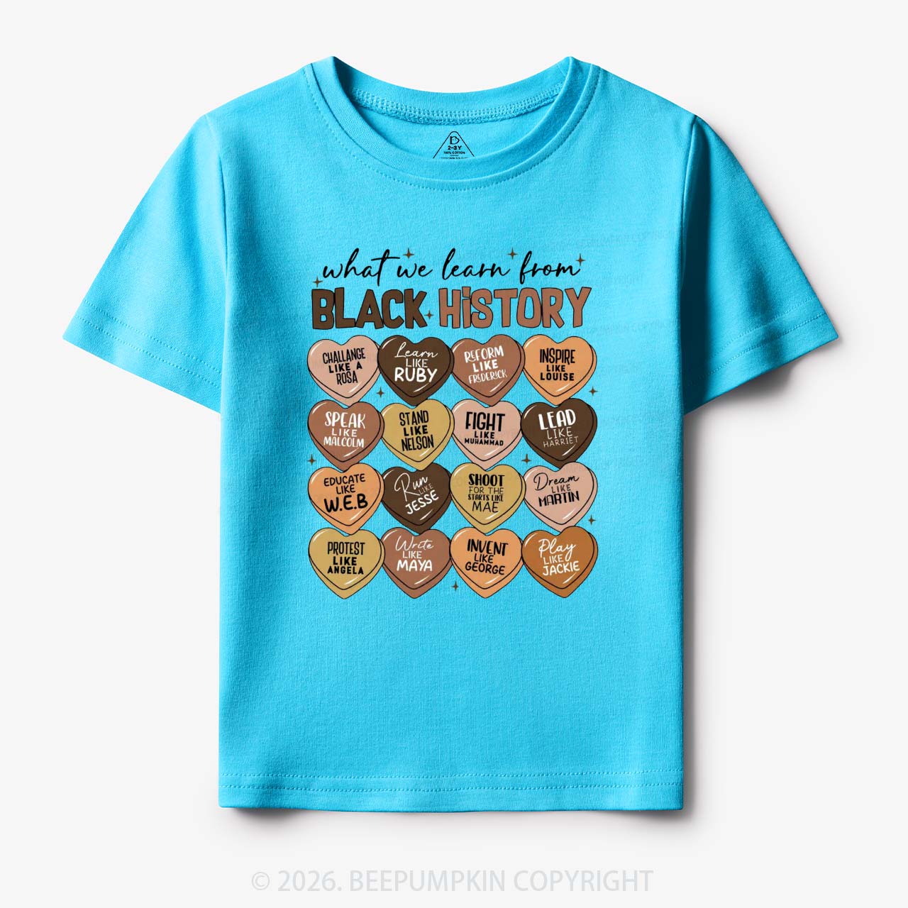 What We Learn From Black History Month Toddler&Kid's Tees Beepumpkin