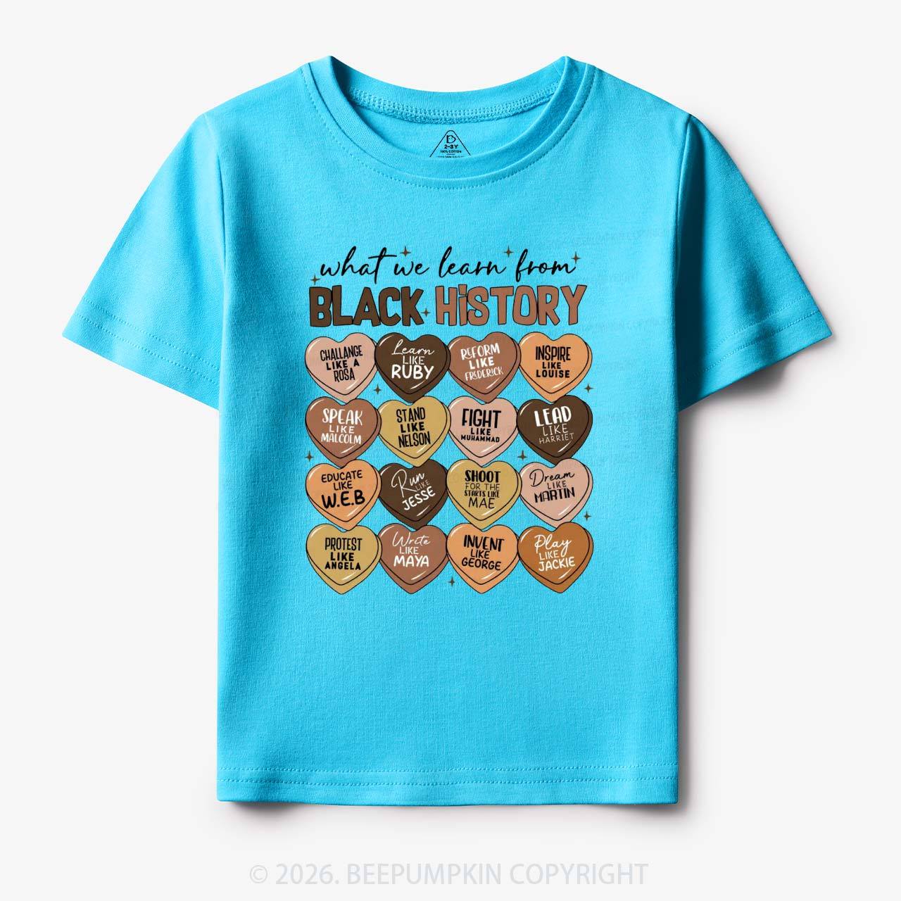 What We Learn From Black History Month Toddler&Kid's Tees Beepumpkin