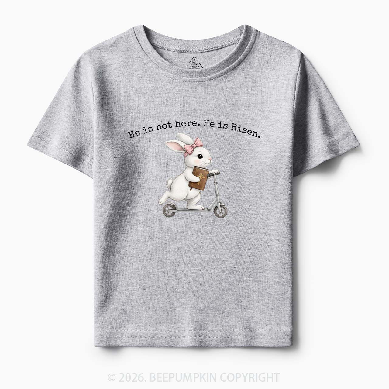 He Is Not Here He is Risen Rabbit Christian Easter Toddler&Kid's Tees