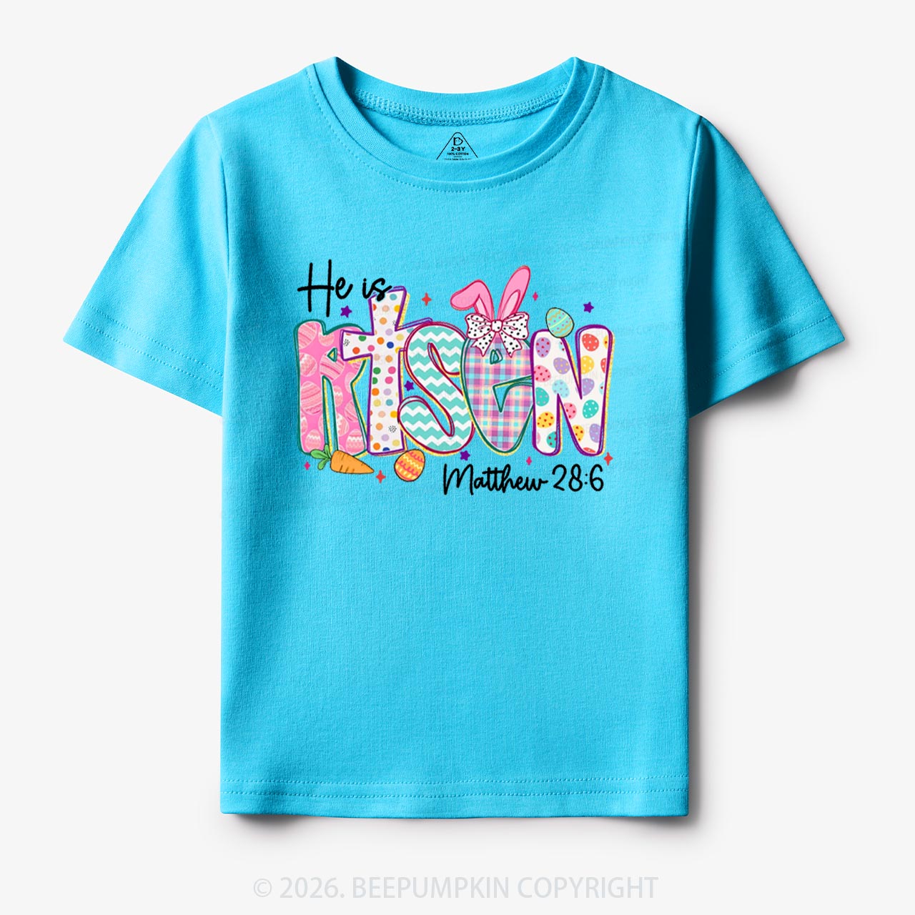 He Is Risen Christian Easter Toddler&Kid's Tees