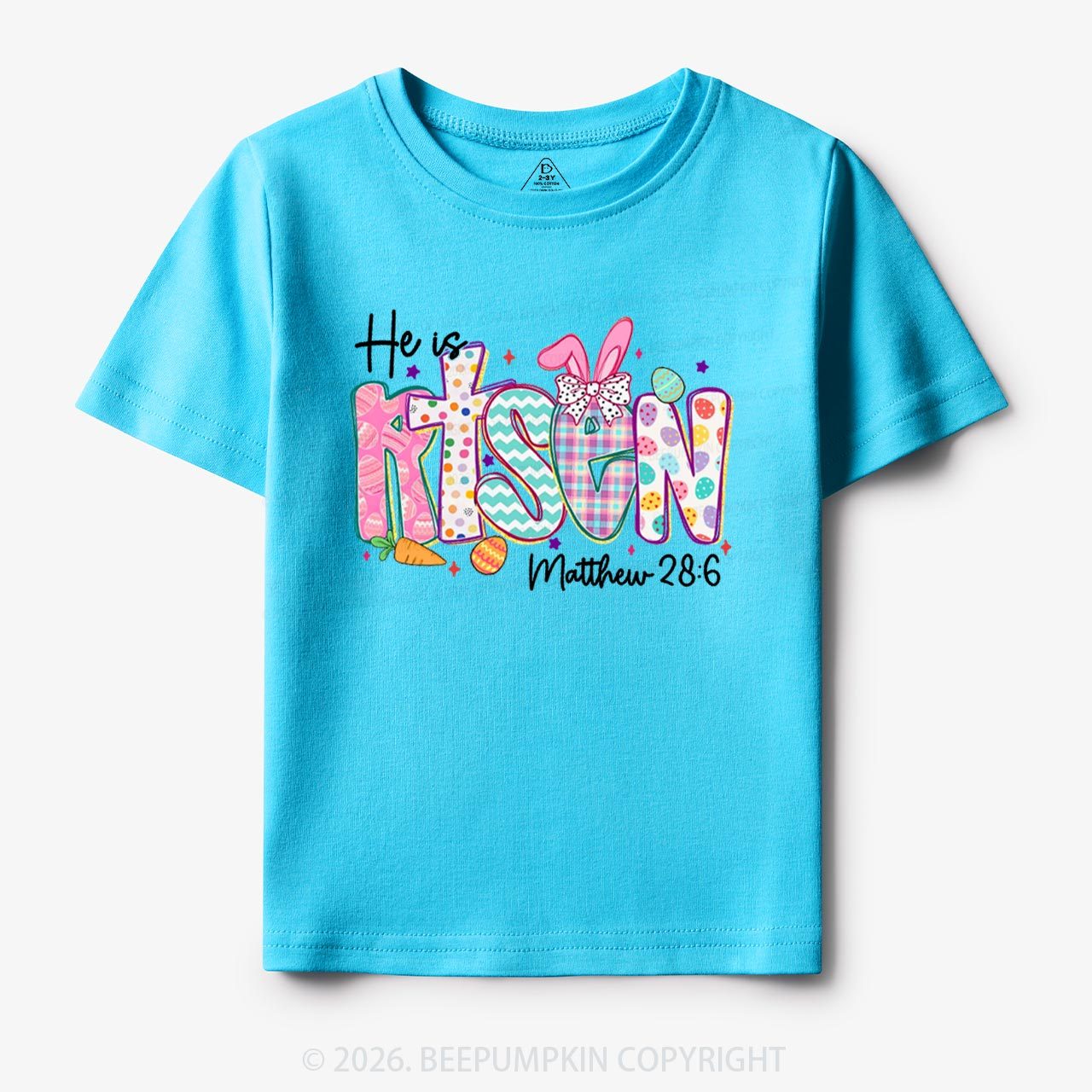 He Is Risen Christian Easter Toddler&Kid's Tees