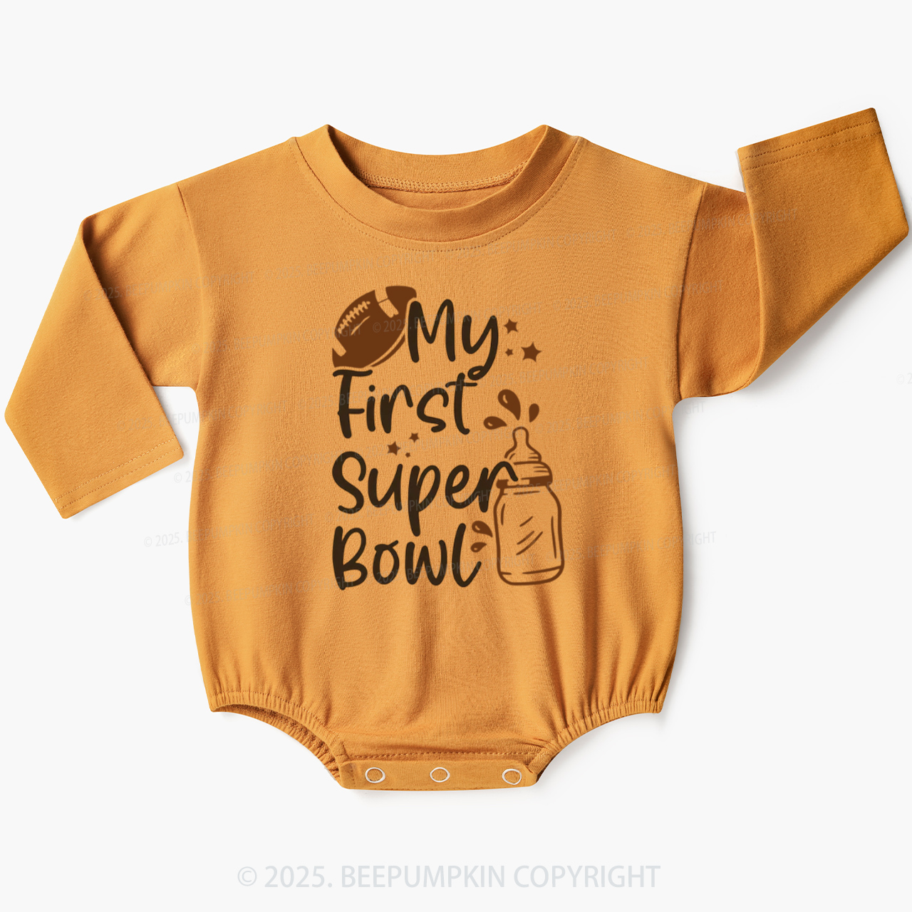 My First Big Game Baby Bubble Romper Beepumpkin