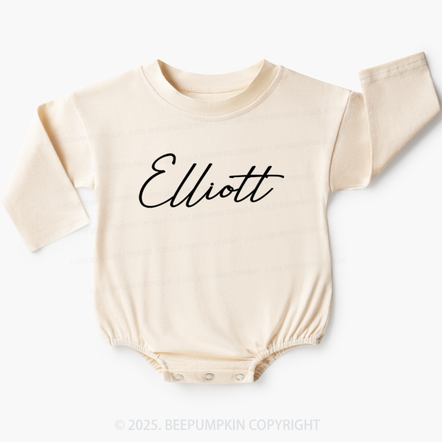 Personalized Puff Name Baby Bubble Romper Beepumpkin