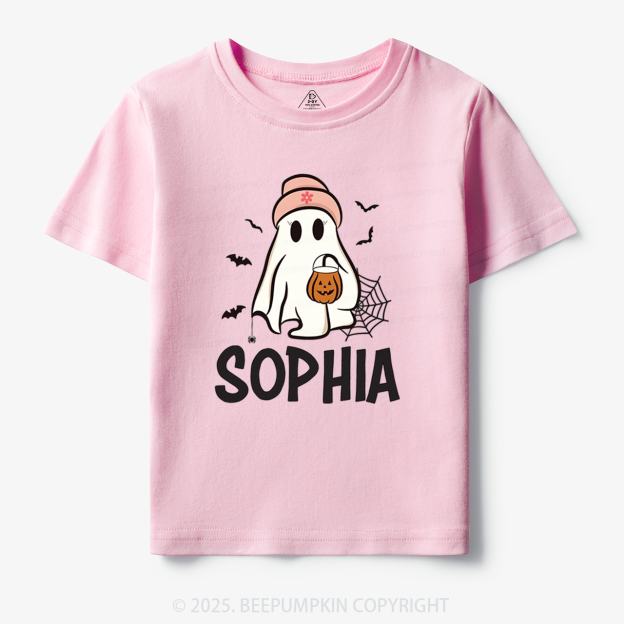 Personalized Ghost Name Toddler&Kid's Tees Beepumpkin