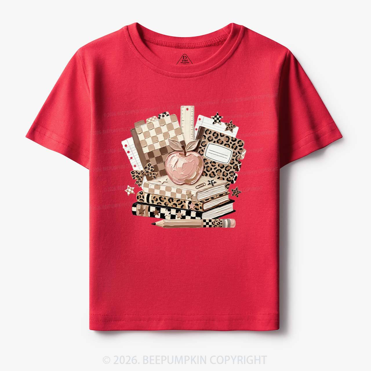 Checkered & Cheetah Back To School Toddler&Kid's Tees