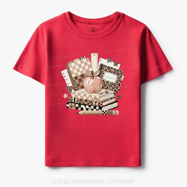 Checkered & Cheetah Back To School Toddler&Kid's Tees