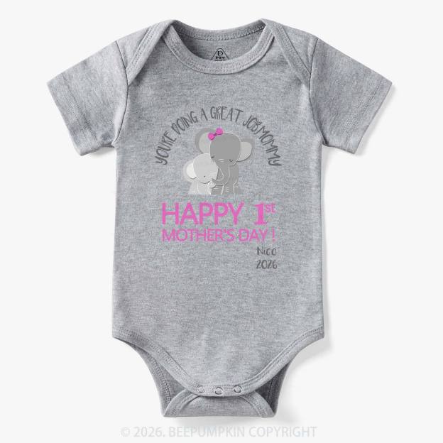 Happy 1st Mother's Day Bodysuit For Baby 