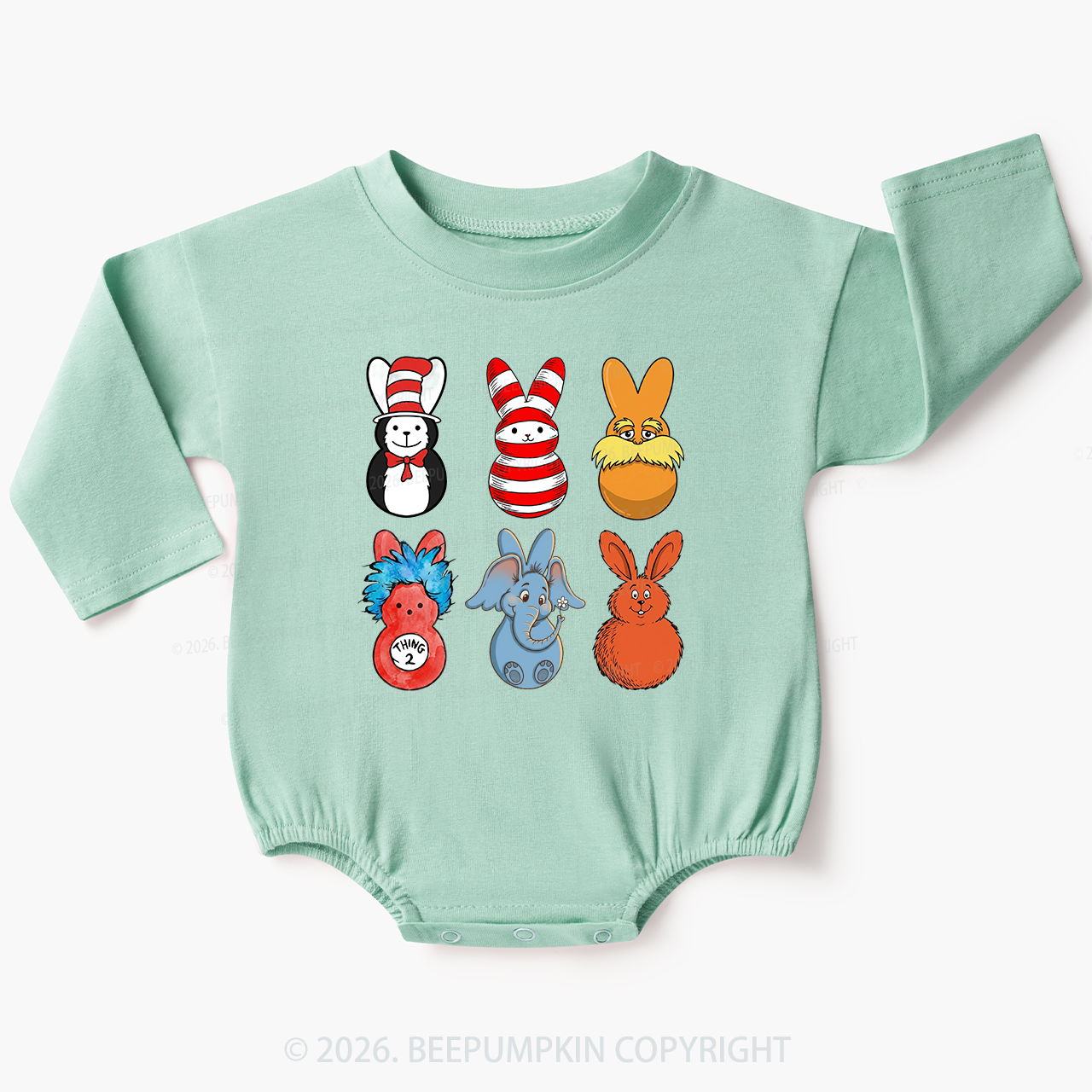 Storybook Bunny Tumbler Baby Bubble Romper
