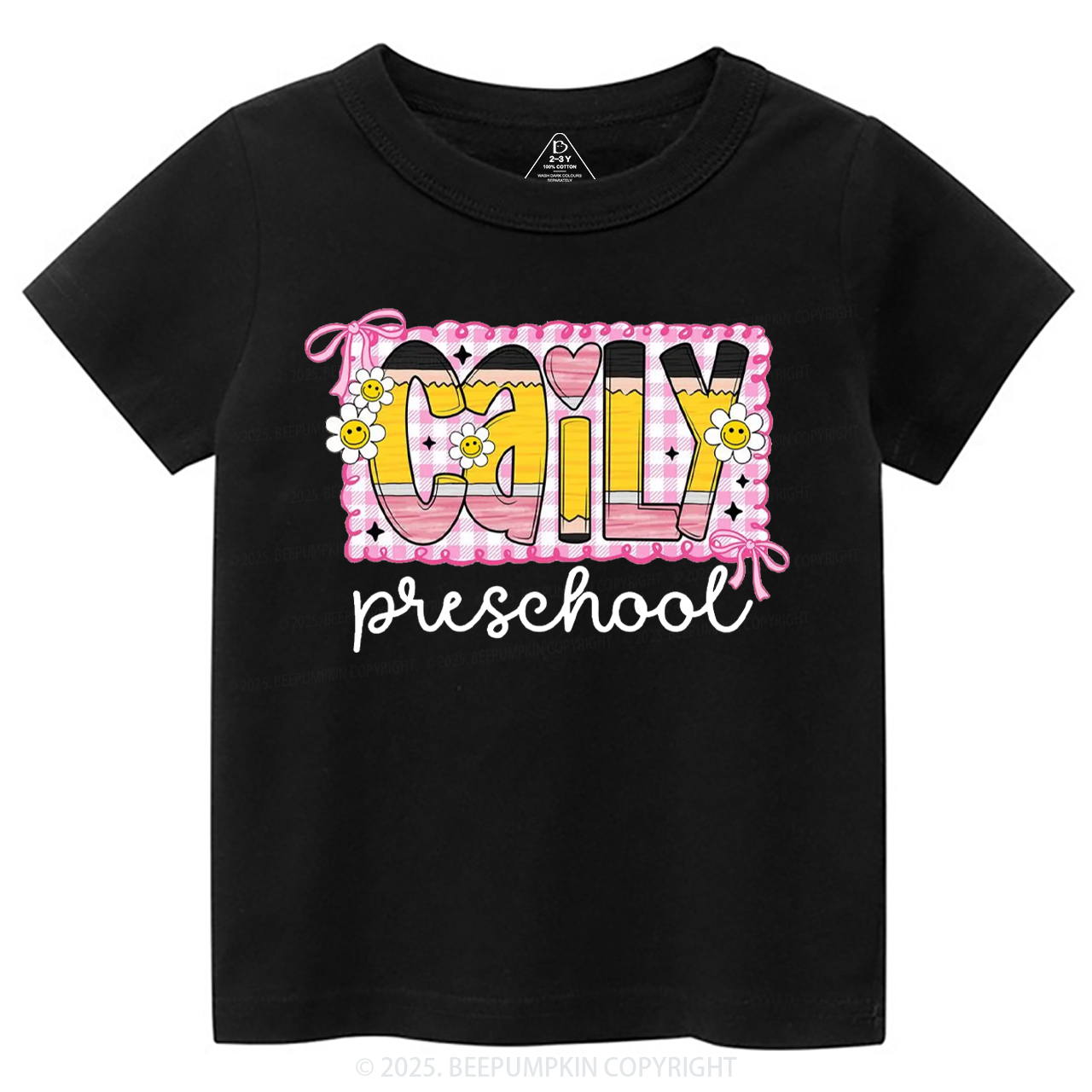 Personalized Graffiti Pencil Name Toddler&Kid's Tees Beepumpkin