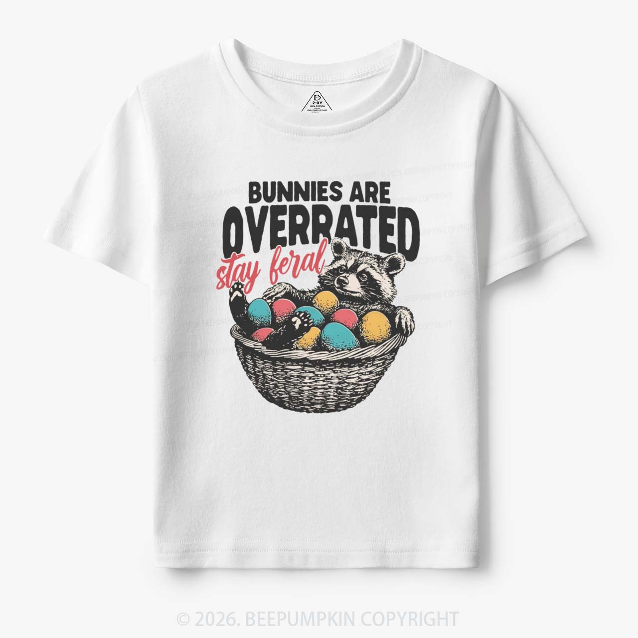 Bunnies Are Overrated Stay Feral Toddler&Kid's Tees