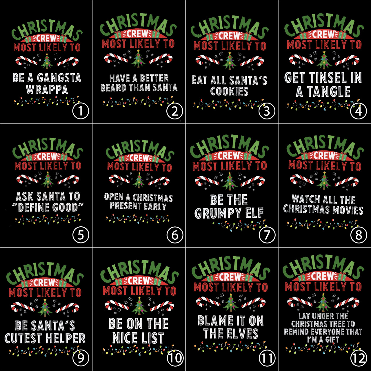 Christmas Crew Most Likely To Family Shirts Beepumpkin