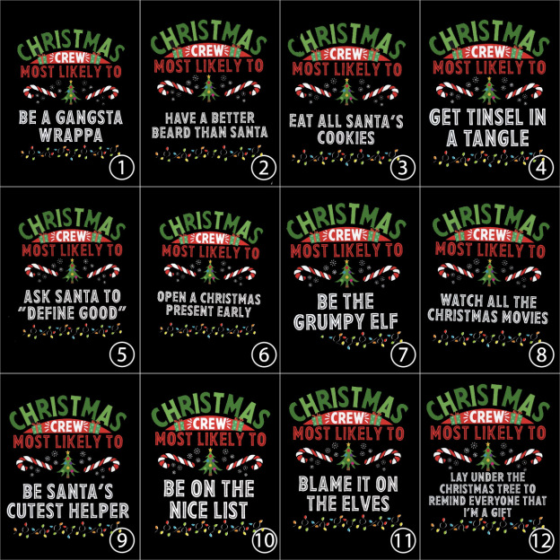 Christmas Crew Most Likely To Family Shirts Beepumpkin