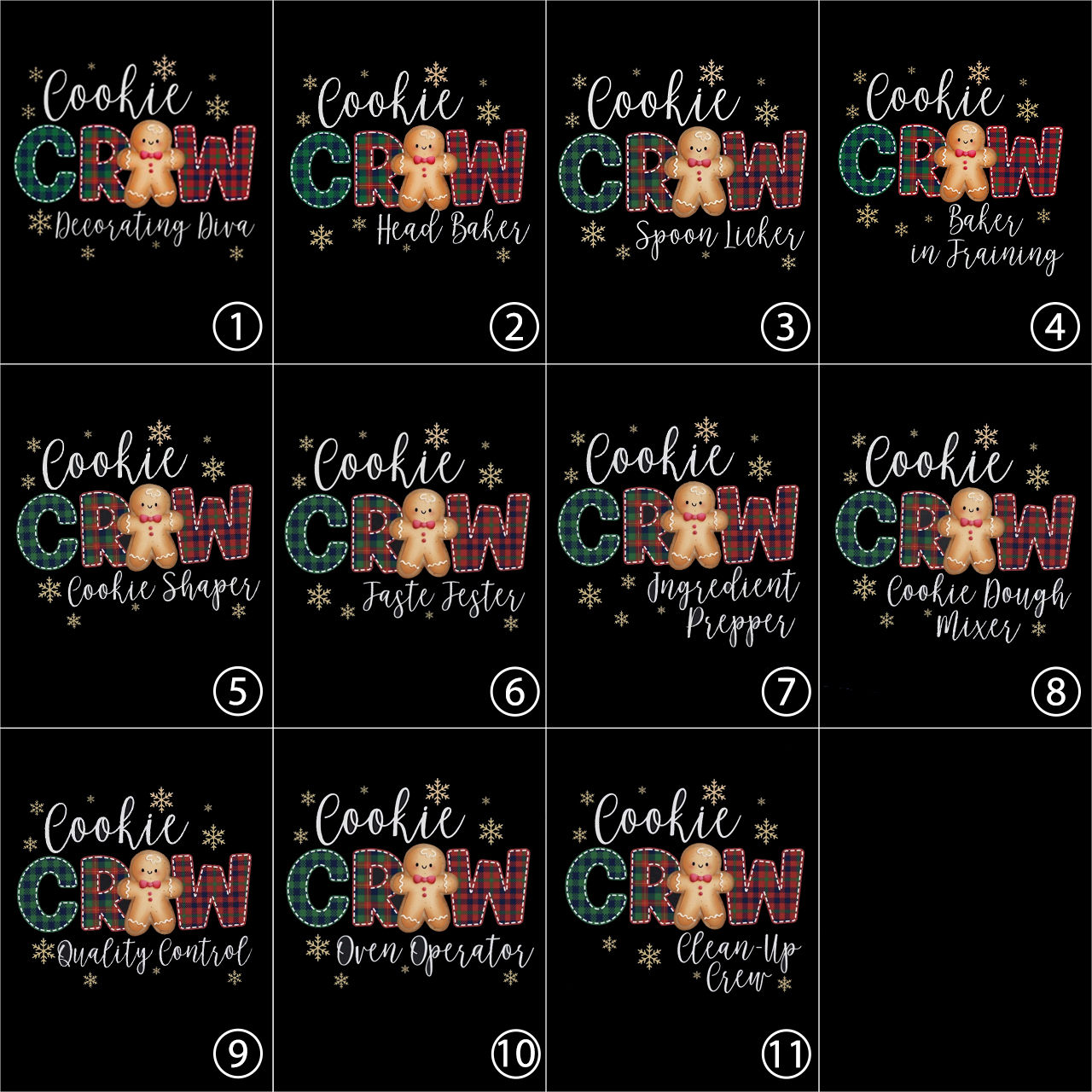 Cookie Baking Crew Christmas Family Matching Pajamas Beepumpkin