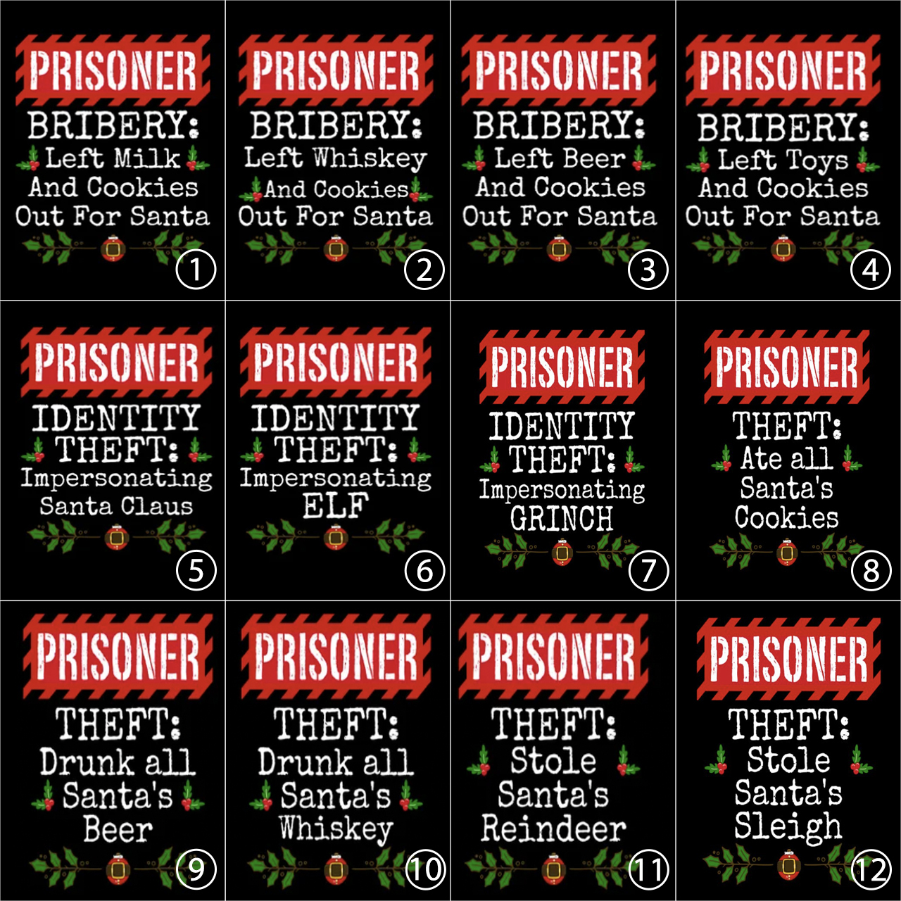 Funny Family Christmas North Pole Correctional Pajamas