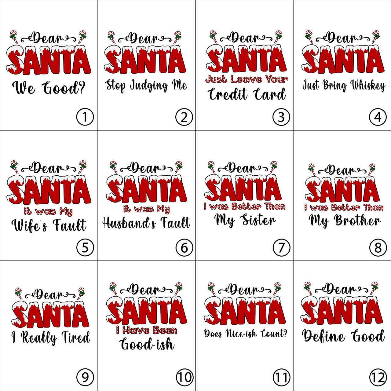 Personalized Dear Santa Christmas Quotes Matching Sweatshirts